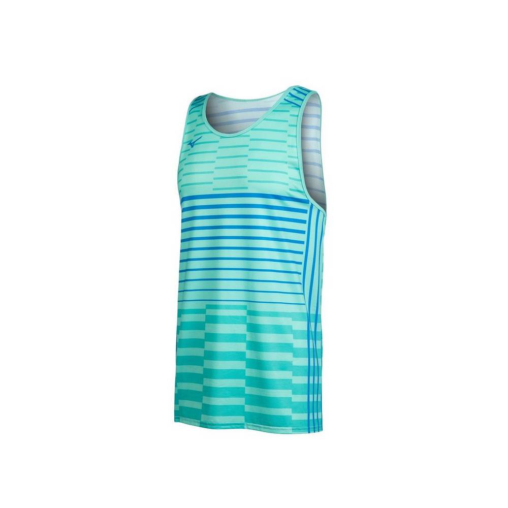 Mens Mizuno Team Tank Top Turquoise Philippines (GVFXRT894)